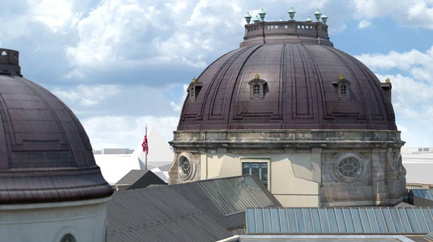 Cupolas of the Bode-Museum (visualization)