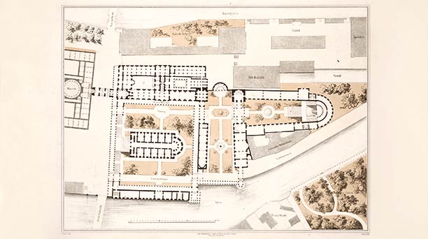 Overall plan for the Museum Island, Friedrich August Stüler (1841) (drawing)