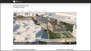 Start-Seite der Internet-Seite zum Master-Plan Museums-Insel
